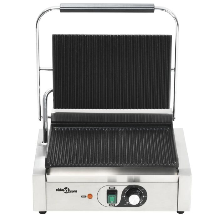 Grill rainuré pour panini 2200 W 43x30,5x20 cm – Image 3