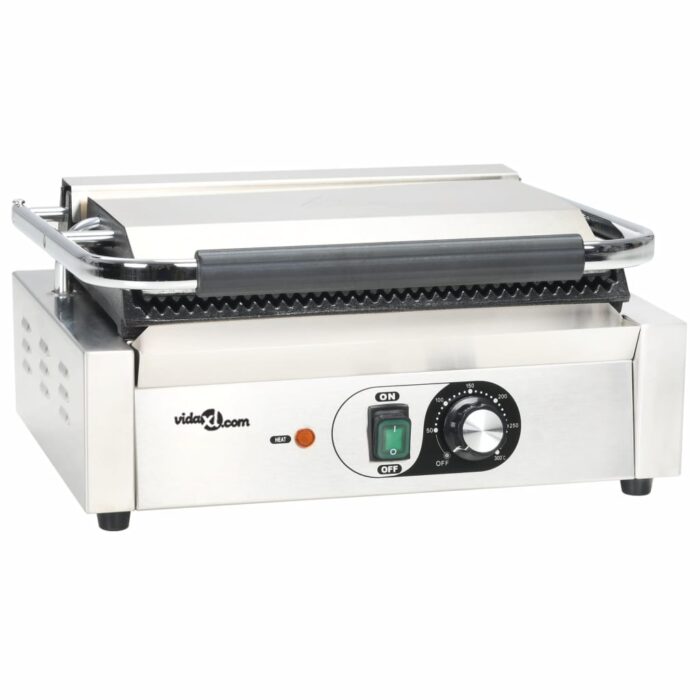 Grill rainuré pour panini 2200 W 43x30,5x20 cm – Image 5