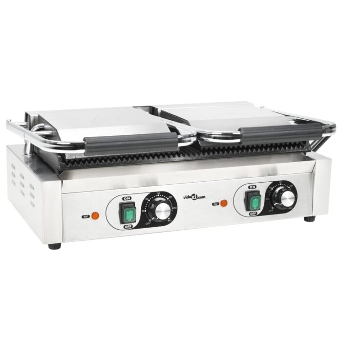 Gril de panini à double rainure 3600 W 57x30,5x20 cm – Image 4