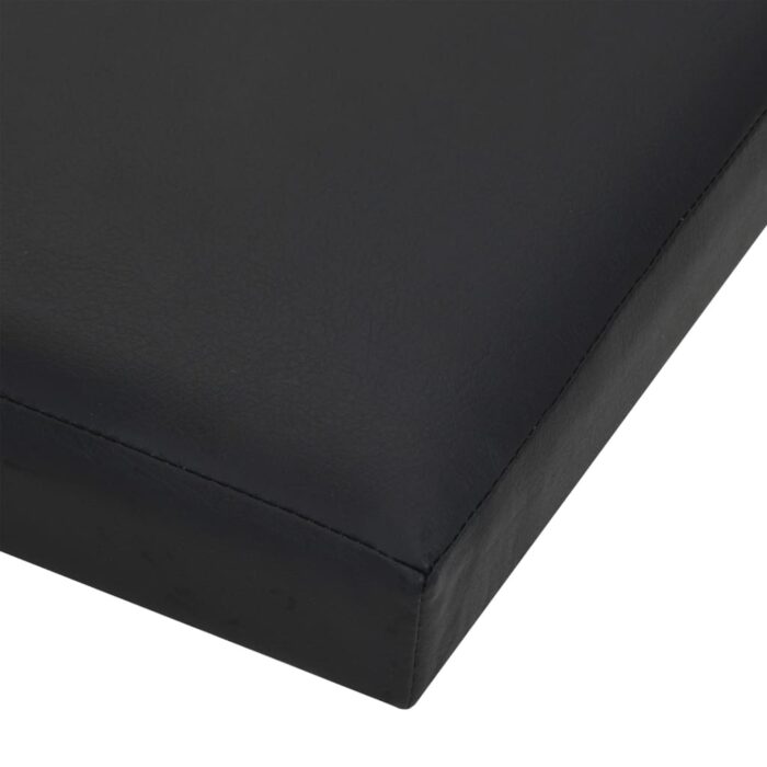 Tabouret de rangement pliable Noir Similicuir – Image 6
