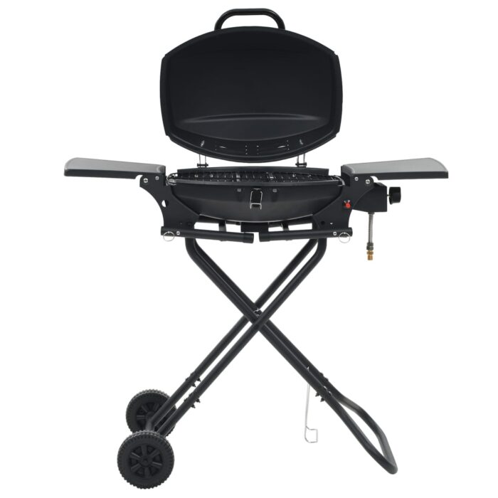 Barbecue au gaz portatif avec zone de cuisson Noir – Image 1