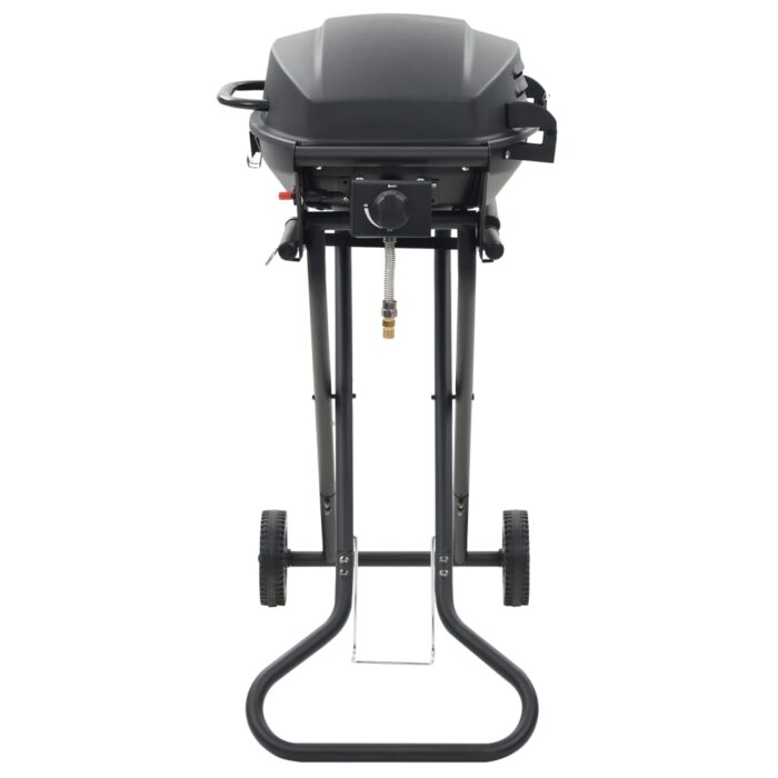 Barbecue au gaz portatif avec zone de cuisson Noir – Image 2