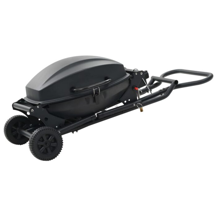 Barbecue au gaz portatif avec zone de cuisson Noir – Image 3