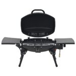 Barbecue au gaz portatif avec zone de cuisson Noir – Image 4