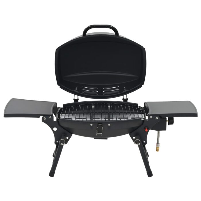 Barbecue au gaz portatif avec zone de cuisson Noir – Image 4