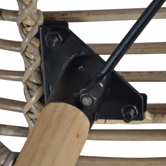 Chaises à manger lot de 2 marron rotin naturel – Image 5