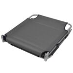 Chaise longue pliable et coussin de tête Dossier réglable Gris – Image 4