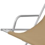 Chaises inclinables de terrasse lot de2 Acier Taupe – Image 6