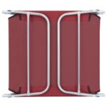 Chaises longues pliables lot de 2 Acier et tissu Rouge – Image 9