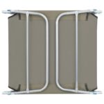 Chaises longues pliables lot de 2 Acier et tissu Taupe – Image 9