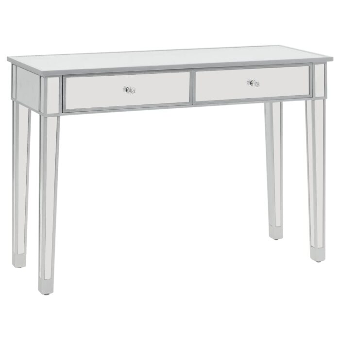 Table console miroir MDF et verre 106,5 x 38 x 76,5 cm – Image 1