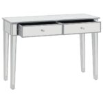 Table console miroir MDF et verre 106,5 x 38 x 76,5 cm – Image 3