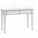 Table console miroir MDF et verre 106,5 x 38 x 76,5 cm – Image 7