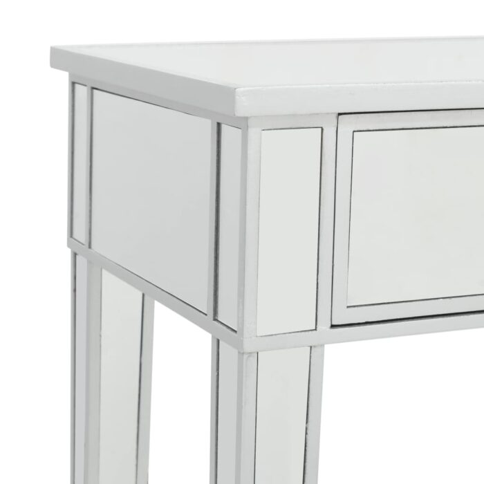 Coiffeuse miroir avec tabouret MDF et verre – Image 5