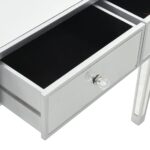 Coiffeuse miroir avec tabouret MDF et verre – Image 6