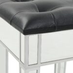 Coiffeuse miroir avec tabouret MDF et verre – Image 9