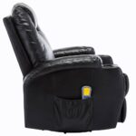 Fauteuil à bascule de massage Noir Similicuir – Image 2