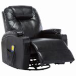 Fauteuil à bascule de massage Noir Similicuir – Image 3