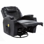 Fauteuil à bascule de massage Noir Similicuir – Image 4