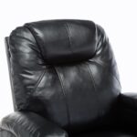 Fauteuil à bascule de massage Noir Similicuir – Image 7