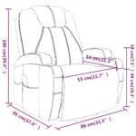 Fauteuil à bascule de massage Crème Similicuir – Image 12