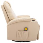 Fauteuil à bascule de massage Crème Similicuir – Image 2