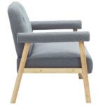 Canapé à 2 places Tissu Gris clair – Image 3