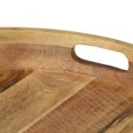 Table basse Bois de manguier massif et acier 50x40 cm – Image 4