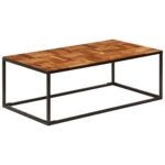 Table basse 110x60x40 cm Bois d'acacia solide et acier – Image 10