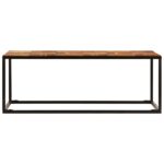 Table basse 110x60x40 cm Bois d'acacia solide et acier – Image 2