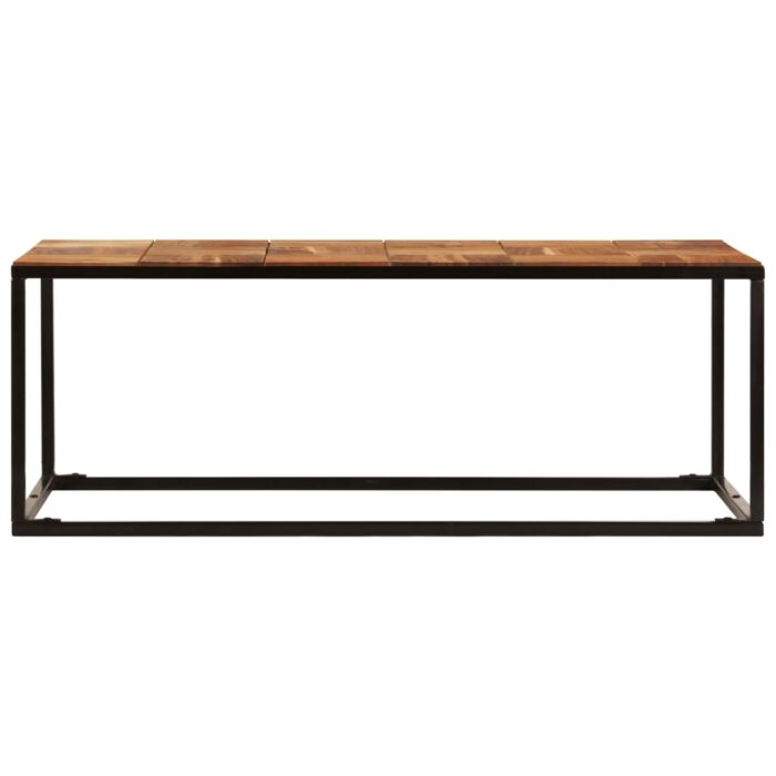 Table basse 110x60x40 cm Bois d'acacia solide et acier – Image 2