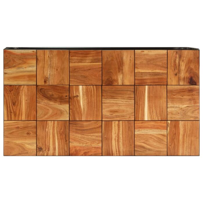 Table basse 110x60x40 cm Bois d'acacia solide et acier – Image 3