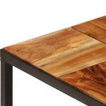 Table basse 110x60x40 cm Bois d'acacia solide et acier – Image 4