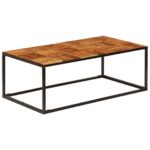Table basse 110x60x40 cm Bois d'acacia solide et acier – Image 9