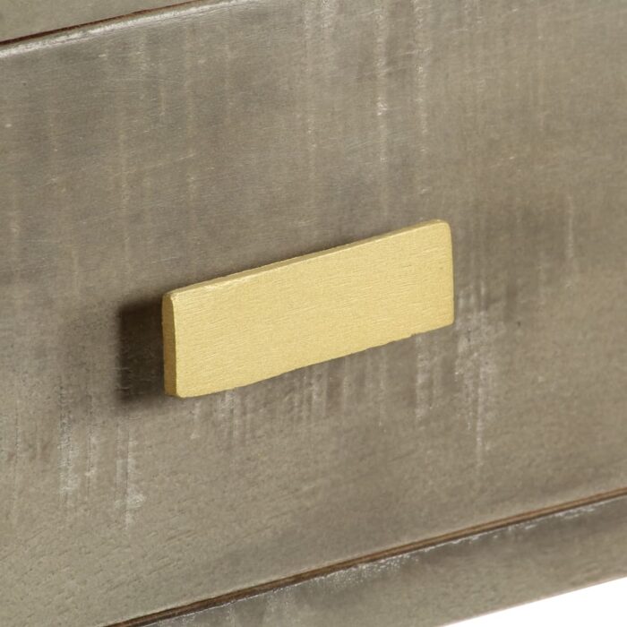 Table console Bois de manguier Gris avec laiton 110x35x76 cm – Image 5