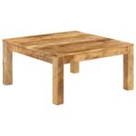 Table basse 80x80x40 cm Bois de manguier massif – Image 10