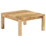 Table basse 80x80x40 cm Bois de manguier massif – Image 11