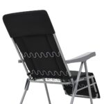 Chaises pliables de jardin avec coussins lot de 2 Noir – Image 5