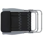 Chaises pliables de jardin avec coussins lot de 2 Noir – Image 6