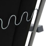 Chaises pliables de jardin avec coussins lot de 2 Noir – Image 8