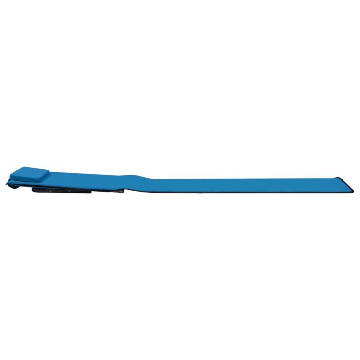 Tapis de plage pliables 2 pcs Acier et tissu Bleu – Image 7