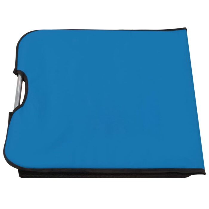 Tapis de plage pliables 2 pcs Acier et tissu Bleu – Image 8