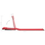 Tapis de plage pliables 2 pcs Acier et tissu Rouge – Image 11