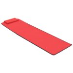 Tapis de plage pliables 2 pcs Acier et tissu Rouge – Image 6