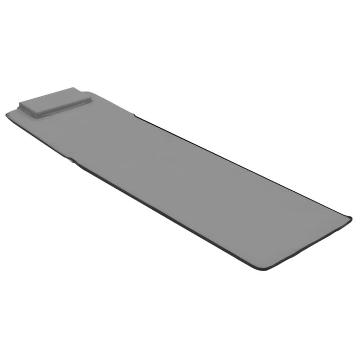 Tapis de plage pliables 2 pcs Acier et tissu Gris – Image 6