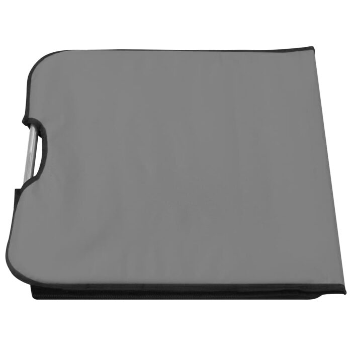 Tapis de plage pliables 2 pcs Acier et tissu Gris – Image 8