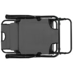 Chaises longues pliables 2 pcs avec repose-pied Acier Gris – Image 7