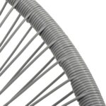 Chaise de jardin sous forme de lune Résine tressée Gris – Image 4