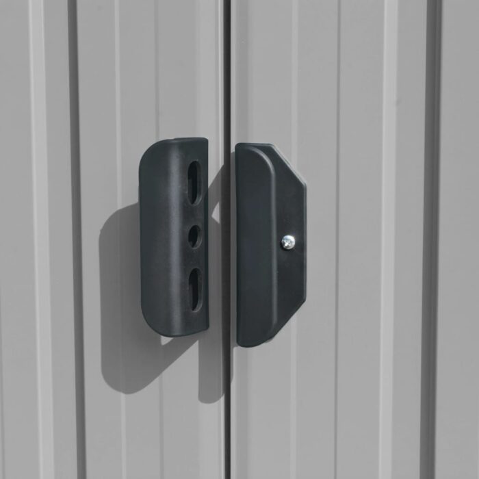 Abri de jardin 257x298x178 cm Métal Gris – Image 2