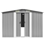 Abri de jardin 257x298x178 cm Métal Gris – Image 4